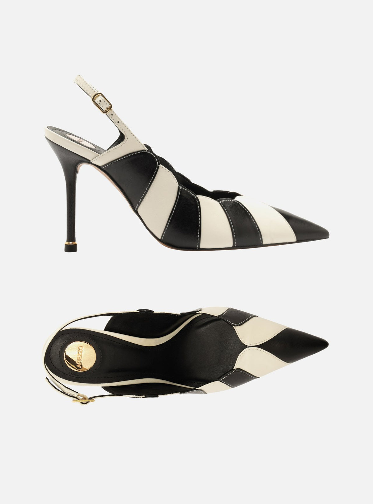 Scarpin Multineutro Cuero Tacón Alto Slingback - ARZ
