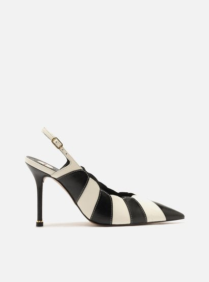 Scarpin Multineutro Cuero Tacón Alto Slingback - ARZ