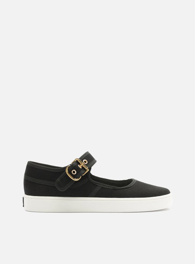 Zapatilla Bailarina Negro Lona Metales - ARZ