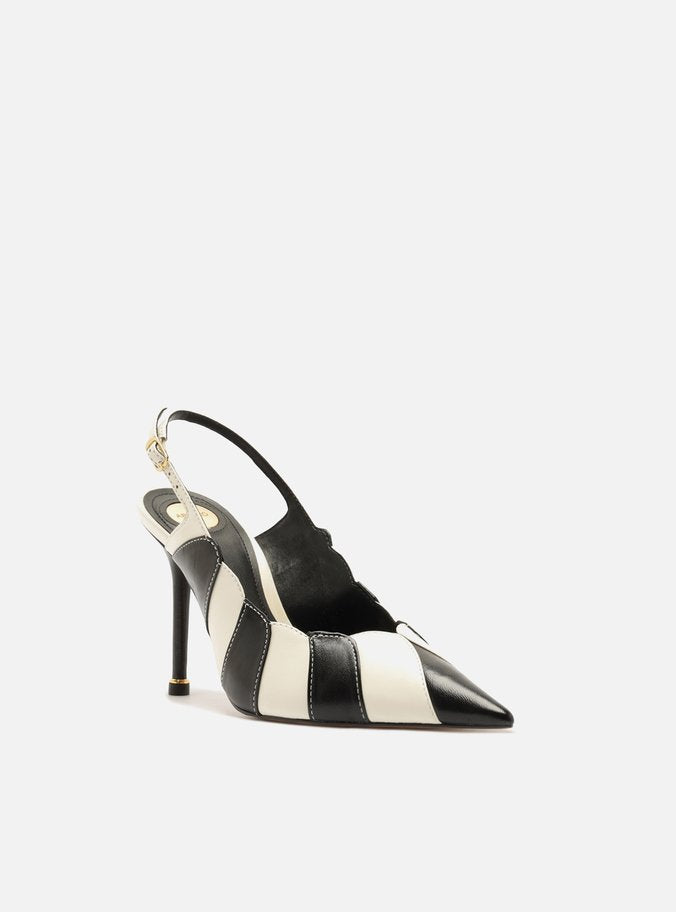 Scarpin Multineutro Cuero Tacón Alto Slingback - ARZ