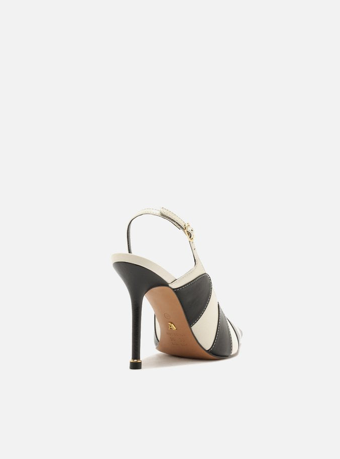 Scarpin Multineutro Cuero Tacón Alto Slingback - ARZ
