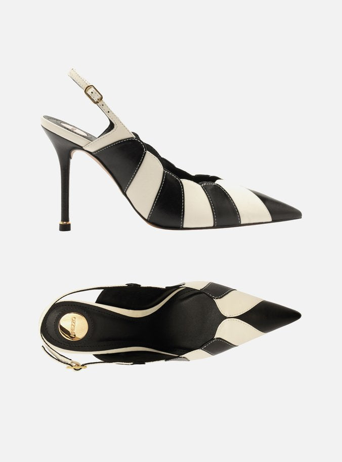 Scarpin Multineutro Cuero Tacón Alto Slingback - ARZ