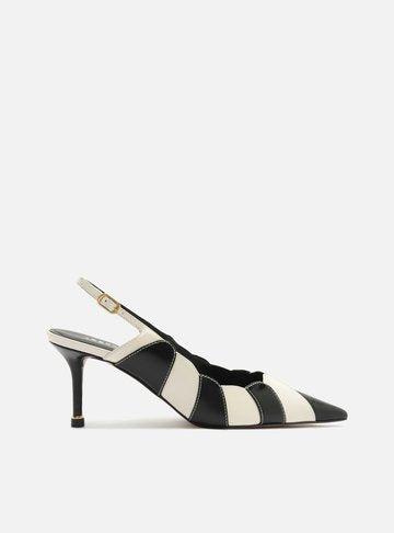Scarpin Multineutro Cuero Tacón Medio Slingback - ARZ